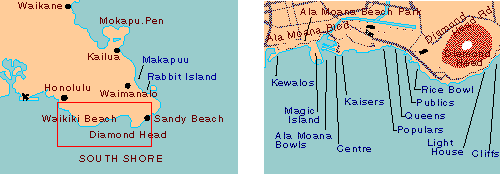 オアフ島（サウスショア・イーストサイド）　ハワイ諸島