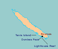 ニューカレドニア　太平洋