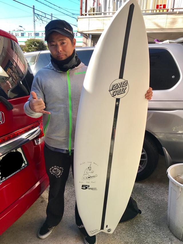 2016BIGプレゼント】Santa Cruzサーフボード／Ozzie 5'8 Powerlyte Pro